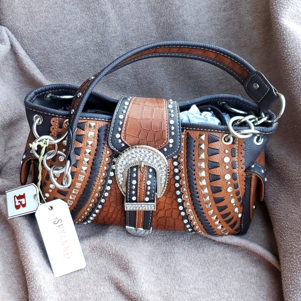 Shyanne Leather Western Purse Brown